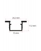 12x24 mm Kanatlı Kanal Led Profili